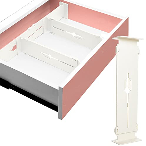 Organisateur de Tiroir Diviseur de Tiroir Separateur Tiroirs Organisateur 4 PCS DIY Separateur Tiroirs Reglable 32-50cm Pour Fournitures de Bureau, Chambre à Coucher, Cuisine Ustensiles de Maquillage