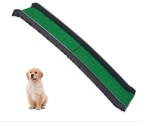 Hunderampe Auto, Klappbar, rutschfest, Einstiegshilfe Für Kofferraum, Bis 80 Kg, Kunststoff, 155.5x40cm, Schwarz, 1 Stück