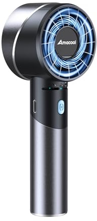 AMACOOL Portable Handheld Turbo Fan, Mothers Day Gifts for Mom Her Women Girl, Cool Metal Body, Rechargeable Battery Personal Fan, Mini Pocket Fans for Men Camping Outdoor Makeup Travel Essentials