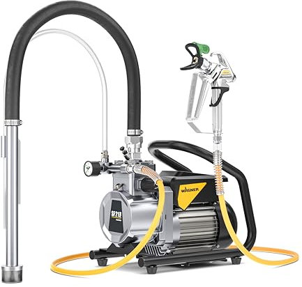 WAGNER Pompe à membrane SuperFinish 21 Pro Airless HEA - pour les débutants Airless avec technologie HEA, Debit max. 2,1 l/min, Tuyau HD DN6, 15 m