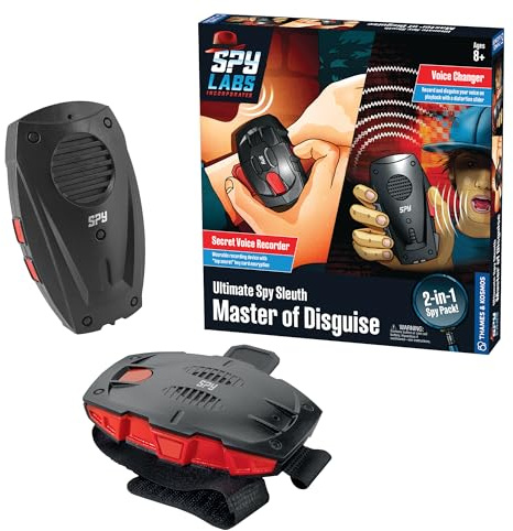 Thames & Kosmos Spy Labs Inc: Ultimate Spy Sleuth Master of Disguise 2-in-1 Toy Spy Pack, Secret Voice Recorder & Voice Changer Toys for Ages 8+ | Essential Pretend Play Gear for Young Investigators