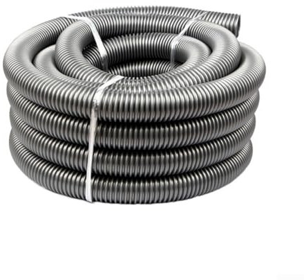 Zilimontt Manguera roscada para aspiradora, tubo flexible de vacío de 50 mm de diámetro interior para limpieza del hogar, extensión de tubo de plástico gris (4 m)