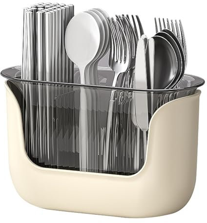 JMYDecor Portautensili per Posate,Scolapiatti Multifunzionale con 3 Scomparti e Scarichi per Portaposate, Forchette, Coltelli, Cucchiai, Ideale per Lavello da Cucina, Piano di Lavoro