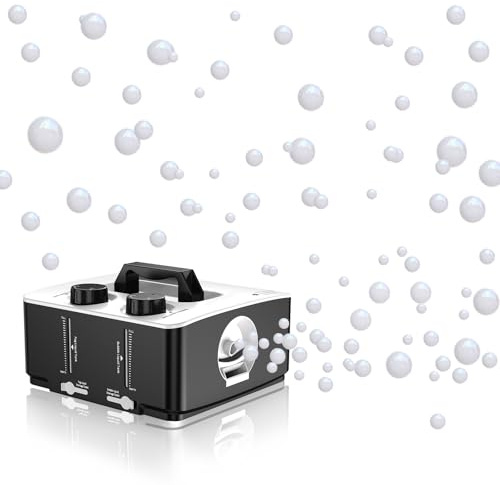 Nebelmaschine, 2 in 1 Fog Bubble Machine, 400W No-Spill Smoke Bubble Maker, Portable Bubble Fogger, Bubble Fog Combo Machine für Indoor Outdoor Party Halloween Weihnachten Hochzeit Geburtstag