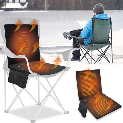 Sedili Stadio Riscaldati Portatili, Cuscino per Sedili Riscaldati USB, 3 Livelli Calore, per Esterni, Pesca, Campeggio, Feste