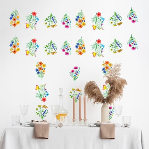 Ghirlanda Fiori Finti,Fiorellini Finti per Decorazioni,Alta Definizione PVC Impermeabile,Striscione Decorativo con Fiori per Feste in Giardino Matrimoni e Compleanni,Addobbi Battesimo