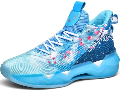 Kmrlofiy Basketskor herr sportskor stötdämpning halkfria höga basketskor män lätta andningsbara sneakers löparskor fritidsskor sneakers