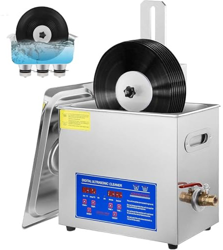 Macchina per La Pulizia Di Dischi in Vinile a Ultrasuoni Da 6 Litri,Pulisce Da 1 a 6 Dischi in Vinile Una Volta,Pulizia Automatica Dei Dischi Lp a Doppia Faccia,Nessun Danno Alla Superficie Del Disco