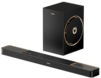 ULTIMEA Barra de Sonido 3.1.2 Canales para TV con Subwoofer de 6,5, Sistema Surround para Cine en Casa, Bluetooth 5.4, HDMI eARC, Skywave F30 Boom
