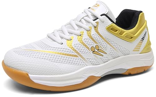 PENXZT Zapatos de bádminton para Hombre Y Mujer Antideslizante para Interiores con absorción de Impactos Tenis Voleibol,B,38 EU