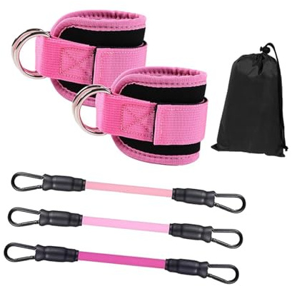 KIXZSAZ Bandas de tobillo ajustables para entrenamiento de glúteos, mejora la fuerza la parte inferior del cuerpo, bandas resistencia para tobillos, correas para glúteos piernas (13,6 kg),
