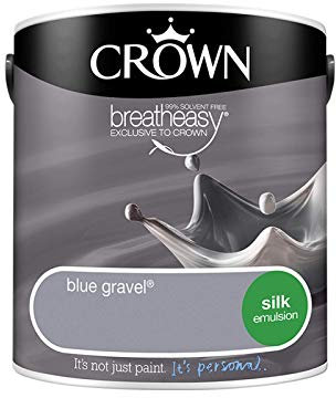 2.5L CROWN Standard Breatheasy Silk Emulsion Paint - Blue Gravel