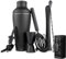 MikaMax Cocktail Shaker Set 700ml – 9-teilig, inkl. Shaker, 2X Liquor Pourer, Cocktail-Mixing-Löffel und -Gabel, Hawthorne Strainer, Muddler, Jigger 50ml und 30ml, Rezeptbuch, Mattschwarz