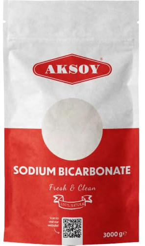 Aksoy Baking Soda 3KG | Pure Sodium Bicarbonate Powder with Highest Purity, Food Grade, Multi-Purpose Use for Cooking, Baking, Cleaning, Odor Removal, and More...