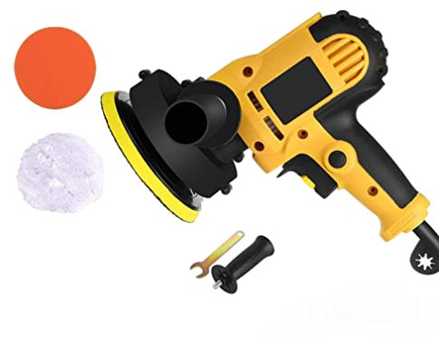 Lucidatrice per auto elettrica 700W Lucidatrice portatile levigatrice rotativa da carrozzeria disco 125 mm 6 Velocità Variabili 600-3700 giri/min