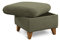 CAVADORE Stauraum-Hocker Trend / Skandinavischer Hocker mit eichefarbenen Holzfüßen / 249 x 86 x 162 / Cord, Olive