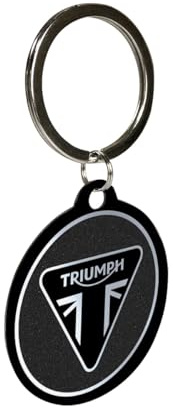 Nostalgic-Art Retro Schlüsselanhänger, Ø 4 cm, Triumph – Logo – Geschenk-Idee für Biker, Original Lizenzprodukt (OLP), aus Metall, Vintage Design