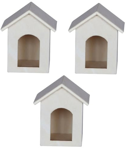TOYANDONA 3st Hausmodell Minihaus Aus Holz Unfertiges Vogelhaus Aus Holz Modellhaus Im Maßstab Wohnkultur Miniaturhaus Mikro-landschaftsdekor Möbel Hölzern Mikroszene Holzhaus Puppenhaus