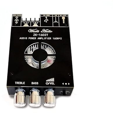 Hi-Fi-förstärkare，Audioförstärkare TDA7498E 2 * 160 W Power Subwoofer Stereo Förstärkarkort Bluetooth-kompatibel Equalizer Klass D Hemmabio Ljudförstärkare