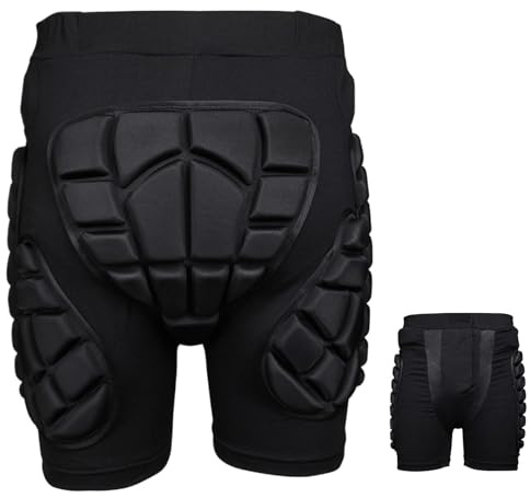 Gupcaqosjw Pantalones Cortos Acolchados Protectores, Protector De Cadera para Snowboard , Almohadilla para Patinar, Protección para El Coxis para Hombres Y Mujeres, Diseño De Banda Elástica(M-XXXL)