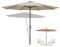 ZIHQRgE Paraguas de Exterior para Piscina 270cm Paraguas de Patio con 8 Varillas/Manivela Protección UV Parasol Grande de Mercado para Patio, Terraza, Jardín