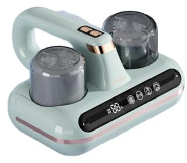 yikkiykk Aspirador inalámbrico con sensor de ácaros del polvo e indicador LED inteligente, 1000 W, con luz UV, para alérgicos, elimina el 99,9% de los alérgenos, aspirador de cama,