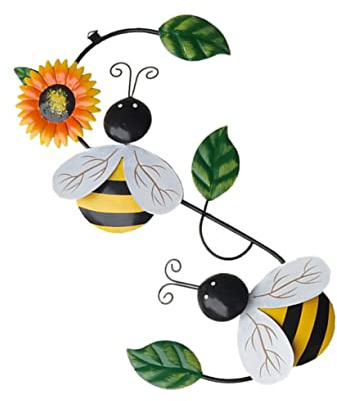 Adorno de Abeja de Hierro para Pared de Jardín, Colgante