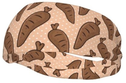 Yucca Vegetable Food Seamless Pattern Headbands Men Women Non Slip Wicking Sports Sweatband for Gym Basketball Yoga Hairbands