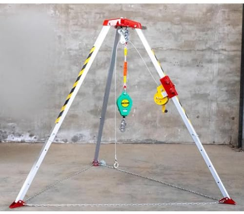 Kit treppiede resistente per salvataggio in spazi confinati e protezione anticaduta con capacità di 816,5 kg per la sicurezza industriale e delle costruzioni