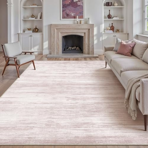 PureCozy Alfombra Salon 200x300cm Habitacion Tapete Sala Rosa Alfombras Antideslizante Lavable Lavadora Moderna Abstractas Carpete Dormitorio Comedor Pie Cama Rug Pelo Corto Grande Carpet