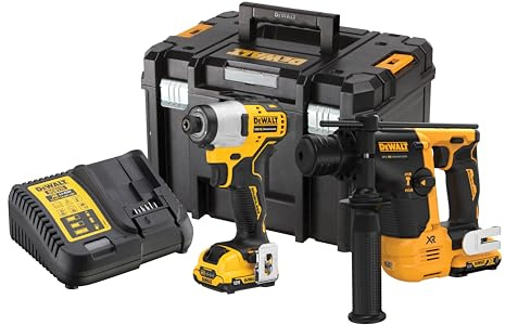 DEWALT DCK2104L2T 12v XR Cordless SDS Drill and Impact Driver Kit 2 x 3ah Li-ion