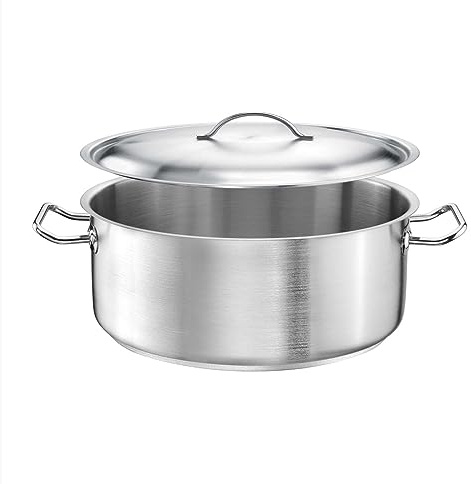 Pentola TOMGAST con coperchio Diametro: 20 cm Altezza: 9 cm Capacità: 2,5 l | Acciaio inossidabile 18/10 | Spessore pareti da 1 mm a 1,2 mm | Fondo in alluminio-acciaio rivestito | Induzione