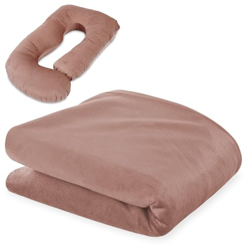 Totsy Baby Housse de Coussin de Grossesse 180cm – Oreiller de Corps conçu pour Un Sommeil Confortable sur Le côté Coussins idéal pour Femme Enceinte en Forme de J Oeko-Tex