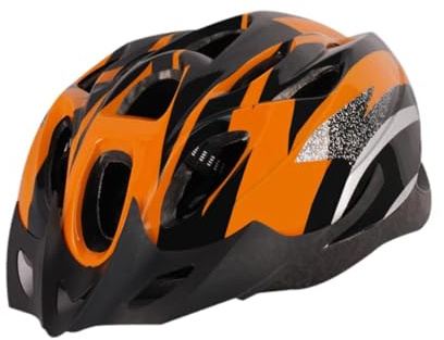 Oshhni Casco da Bici Casco da Bicicletta Antiurto Traspirante Mountain Road Bike Casco per Adulti Donne Uomini Skateboard Sport Ciclismo, Arancione