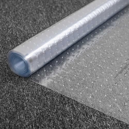 Plastic Carpet Runner 27in x 6ft Clear Floor Runner for Carpet Protection with Spikes Non-Slip & Stain-Resistant Rug Protector for Carpeted Hallway or Entrance or Other Foot Traffic Areas