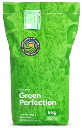 Green Perfection: Semences de gazon d’ornement - 5 kg pour 250 m² - Robuste et esthétique - Pour le soleil et l'ombre - Rapide et durable