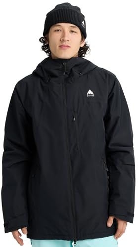 Burton Men’s Reserve 2-Layer Insulated Jacket – Waterproof Winter Snowboard Jacket with Hood – True Black, X-Large