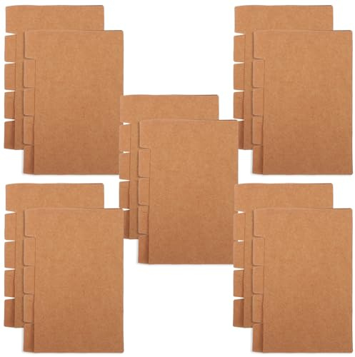 Gogogmee Divisores de Índice de Carpeta Oxford de Papel Kraft, 20 Juegos 5 Pestañas por Juego, Tamaño 3 X 5 Pulgadas, Separadores para Oficina y Material Escolar, Organizador Práctico