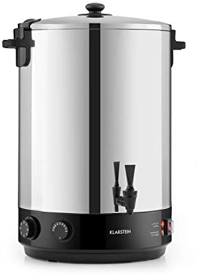 Klarstein KonfiStar 40 Automatic Preserving Cooker - Preserver, Hot Drinks Dispenser, Size: 40 Liters, 30-110 ° C, Timer: 20-120 min, Warming Function, Taste-Neutral, Polished Stainless Steel