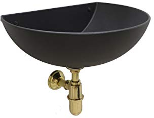 Vasca a Muro Modello Venezia Lavello Fontana Color Ghisa con Sifone Lucido Casa Giardino