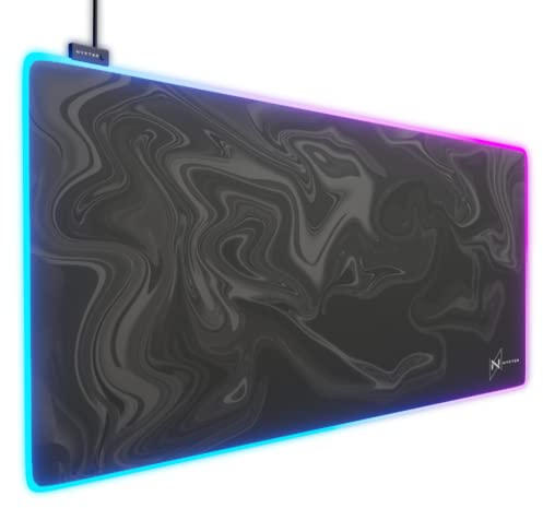 Nyfter - RGB XXL Gaming Mauspad RGB Nyfpad - 900x500mm Mousepad - Liquid Design und RGB Premium Mousepad für Gamer