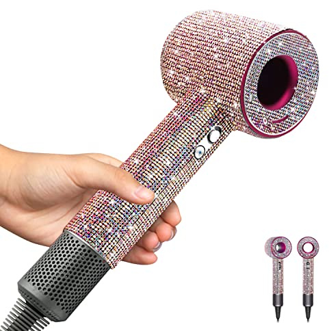 Custodia protettiva per asciugacapelli Dyson con strass, antigraffio, antiurto, antipolvere, da viaggio, per asciugacapelli Dyson (Bling AB)