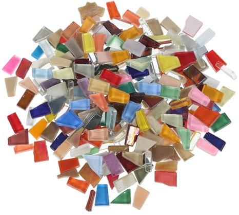 STOBOK 1 Packung DIY-Mosaik-Glasstücke DIY-Mosaik-Handwerk Buntglasreste von Fliese Mosaiksteine Wohnkultur Keramik Mosaik/Mosaik Glasbaustein Kunsthandwerk Fragmente