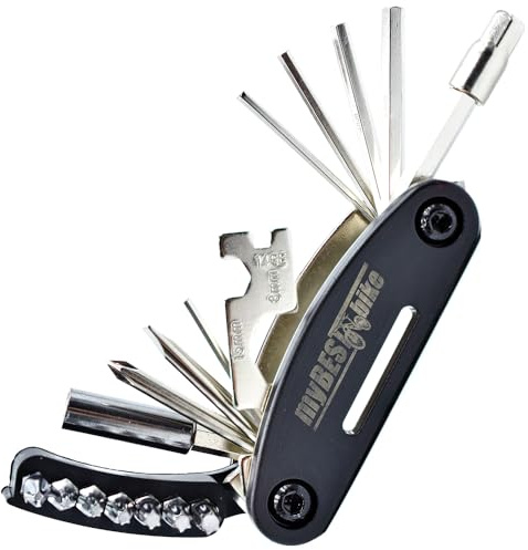 myBESTbike - Bicycle Repair Tool 21 in 1 Bike Pocket Multi Function Folding Tool