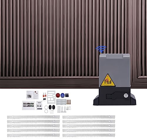 Schiebetorantrieb Toröffner Torantrieb Schiebetor Tor Motor Werkzeugset Schiebetoröffner Komplett Set mit Drahtloses Codeschloss Fernsteuerung Alarmleuchte bis 800 kg