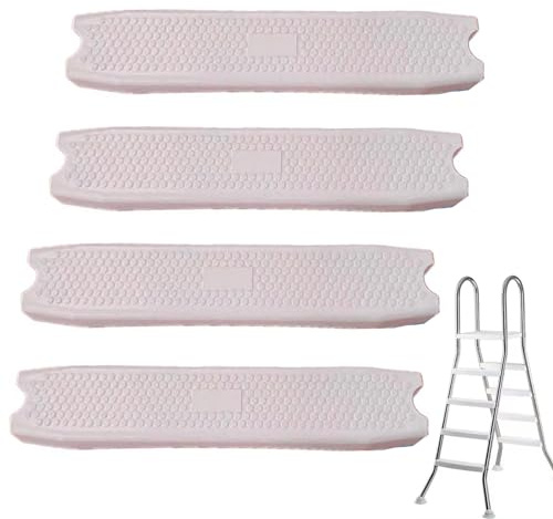 BOTOWI Marches d'échelle de piscine de 18 pouces Remplacement Marches d'échelle de piscine universelles pour escaliers en plastique moulé robustes creusés et hors sol, capacité de poids de 500 lb,4pcs