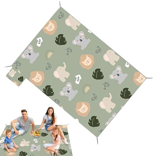 Genérico Manta de Picnic Impermeable para Exteriores - Manta Ligera para Senderismo Y Excursionismo - 211x150 cm Lavable y Plegable para Senderismo, Jardín, Exteriores, Viajes y Terraza