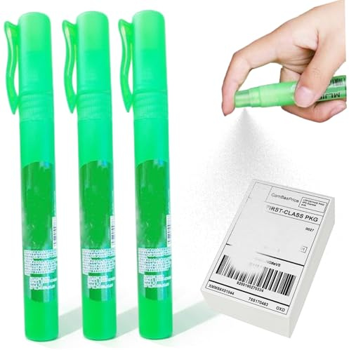 3 st termiskt papperssuddgummi, spray 10 ml, vitt ut vätska med lock, bärbar korrigeringsvätska för dokument, etiketter, paket, leveransadresser, integritetsskydd