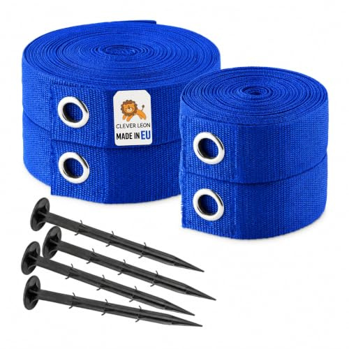 Clever Leon Lines Terrain Volley 6 x 12 m marklaggningssats 25 mm med 4 pinnar utomhusmarkering för volleyboll strand badminton tennis sporttillbehör
