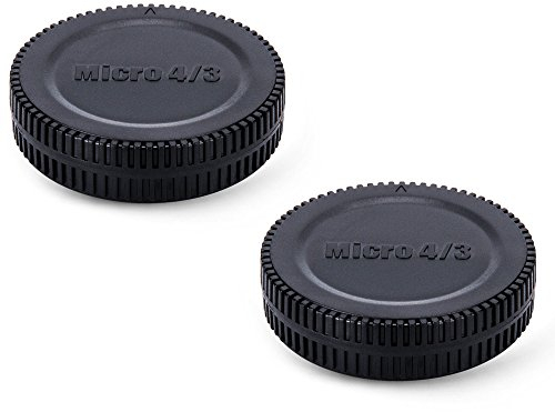 JJC Tapa de Cuerpo + Tapa del Objetivo de Cámara para Micro Four Thirds i.e Olympus M4/3 Mirrorless and Objetivo (Conjunto de 2)